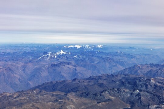 Flight from Lima to Cusco, Andes, Peru