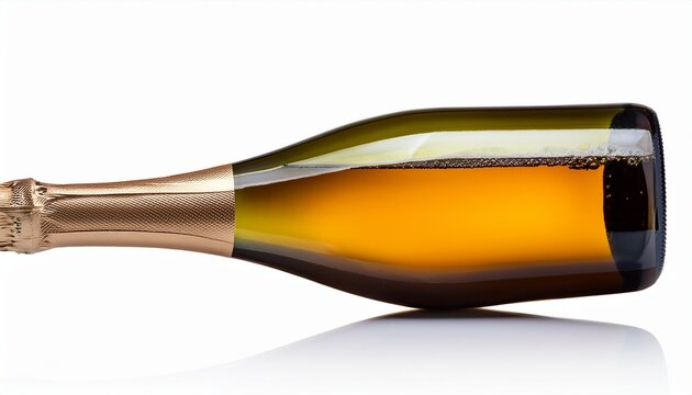 Glass Bottle With Sweet Champagne Laurent Perrier Isolated On A White Background