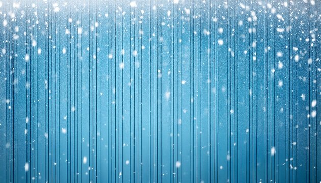 Gentle Falling Snow Against A Soft Blue Vertically Striped Background
