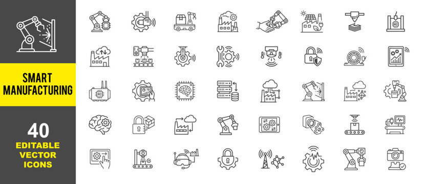 Cloud Security and Data Protection Vector Line Icon Set. Featuring concepts for network firewalls, biometric authentication, digital encryption, and secure server storage. Minimalist editable