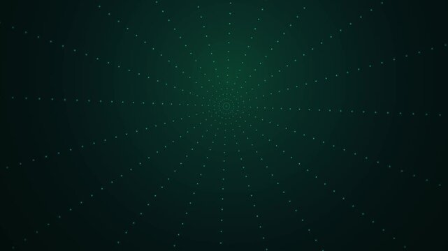 Abstract glowing particles in dark green cinematic motion subtle texture conceptual background for technology