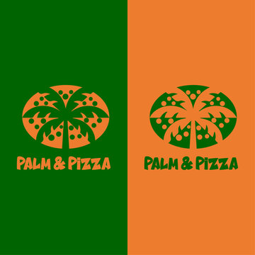 palm and pizza Logo and background matcher
