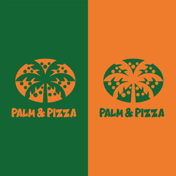 palm and pizza Logo and background matcher
