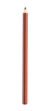 Lip pencil in brown shade isolated on white. Decorative cosmetic