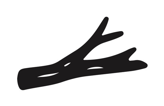 Minimalist wooden log silhouette vector graphic element