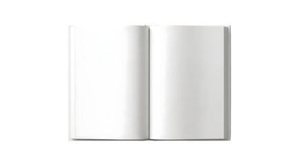 Fototapeta premium Open book mockup with blank pages isolated on transparent background