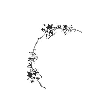 Hand Drawn Floral and Botanical Line Art Vector Set, Elegant Flowers and Leaves, Minimalist Outline Illustrations, Decorative Elements for Wedding, Branding, Invitations and Graphic Design