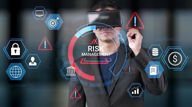 Business Professional Engaged in Virtual Reality Technology for Risk Management in Corporate Environments. Entropy.