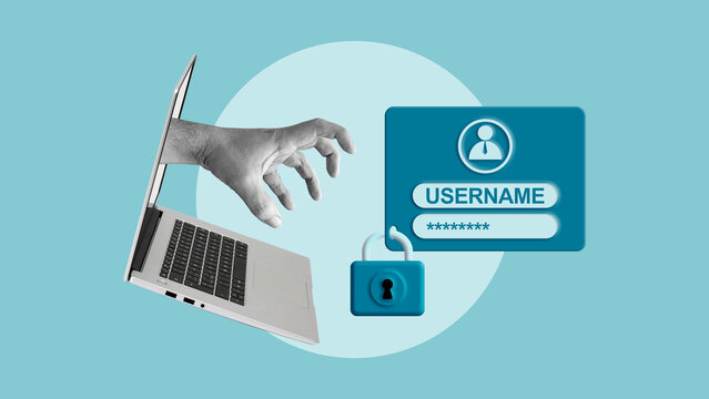 Cybersecurity and Digital Identity Protection Concept for Passwordless Authentication, Secure Login, Credential Security, Passkeys, Zero Trust and Prevention of Phishing and Cybercrime