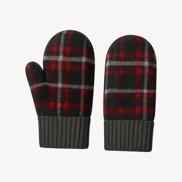 Cozy plaid winter mittens