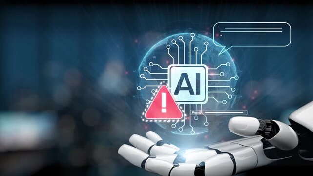 This image showcases a robotic hand interacting with a glowing digital interface, symbolizing artificial intelligence and its vast potential in modern technology. Synapse