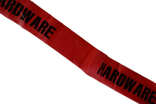 red tape marking hardware Isolated on transparent background 