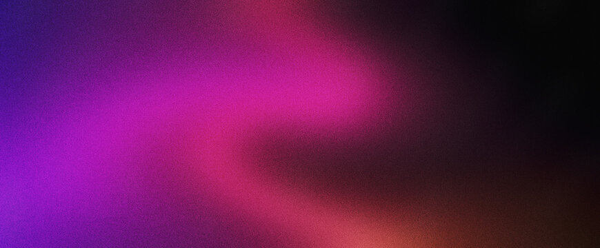 Magenta pink purple red grainy background, noise texture abstract glowing gradient shape, black banner poster header wallpaper backdrop design