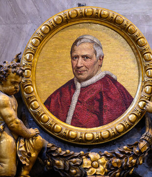 Blessed Pope Pius IX &ndash; a mosaic in St Peter's Basilica, Rome, Italy.