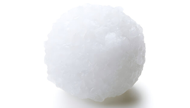 Snowball or hailstone on a white background?