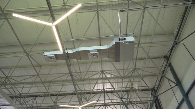 Industrial HVAC Duct and Ceiling Ventilation System