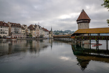 Naklejka premium Views from the city of Lucerne, Switzerland