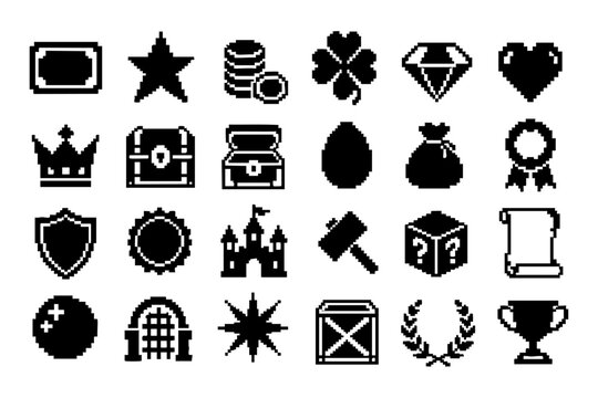 Pixel Art RPG Reward and Fantasy Item Icons Set