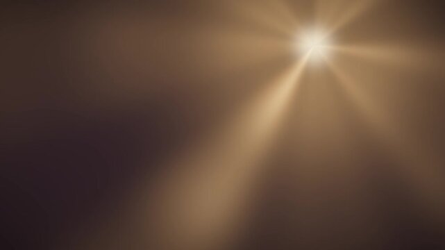 Volumetric light rays radiating god ray beams abstract dark background seamless loop in deep gold tones