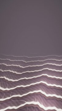 Travertine Rimstone Terraces With Milky Thermal Pools and Steam Haze Copy Space Seamless Loop in deep rose tones vertical 9:16