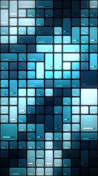 Risk heatmap dashboard grid of data tiles updating from cool blue to hot red, seamless loop in vibrant charcoal tones vertical 9:16