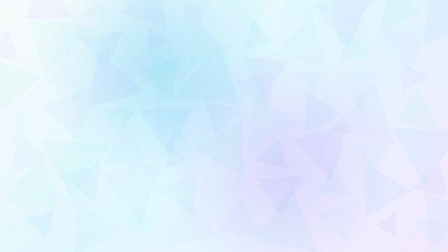 Abstract pastel triangles floating on a soft blue background