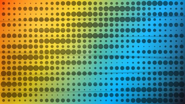 Abstract retro halftone dot pattern on a vibrant color gradient