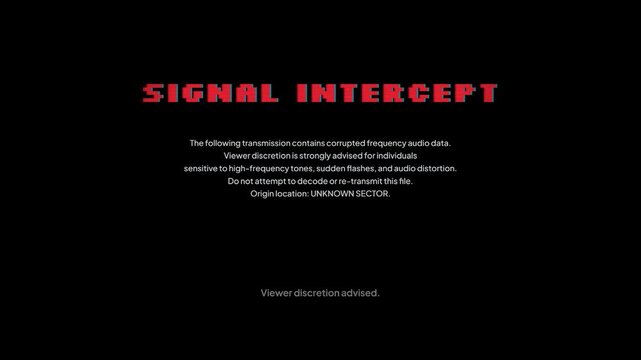 Retro Pixel Art Signal Intercept Warning Screen Text Animation