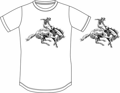 Cute and Modern Vaquejada Culture Graphic Design for Kids Trendy T-Shirt