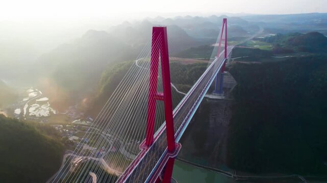 Guizhou Mountain Bridge Cinematic Drone 4K