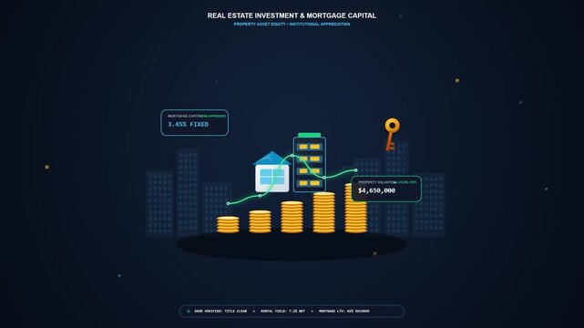 Real Estate Investment and Mortgage Capital Growth Concept