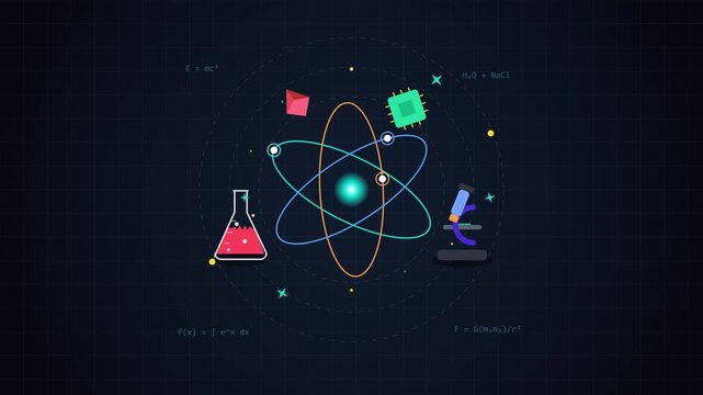 STEAM Education Science and Technology Laboratory Animation