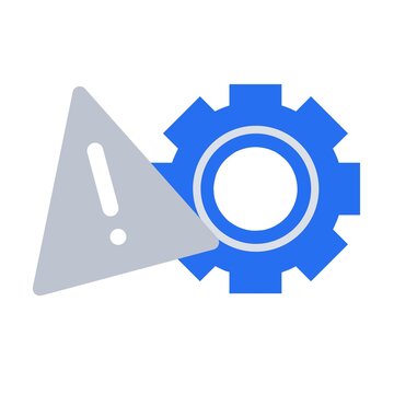 Project Risk Management and Warning Icon
