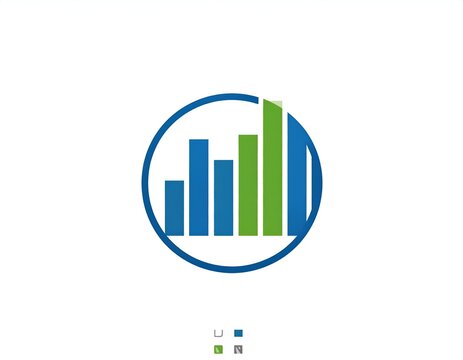 Minimalist vertical bar chart logo icon.