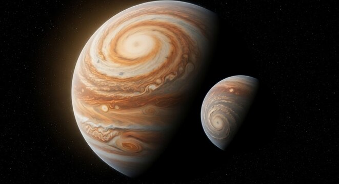 Planetary gas giant illustration