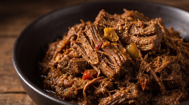Beef rendang dish