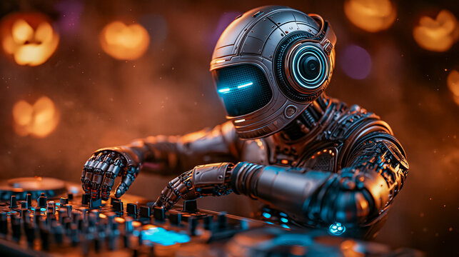 Entertainment Robot DJ at Halloween Party