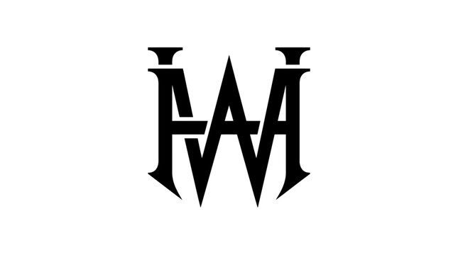 Black gothic MW monogram logo on white background.