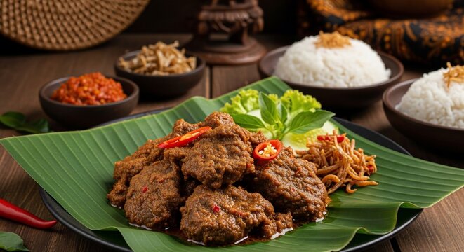 Traditional food presentation