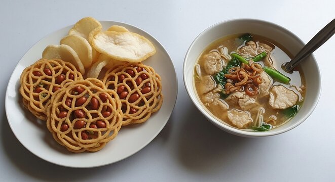 Traditional indonesian meal food photography