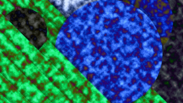 Pixelated green forest meeting blue ocean shore