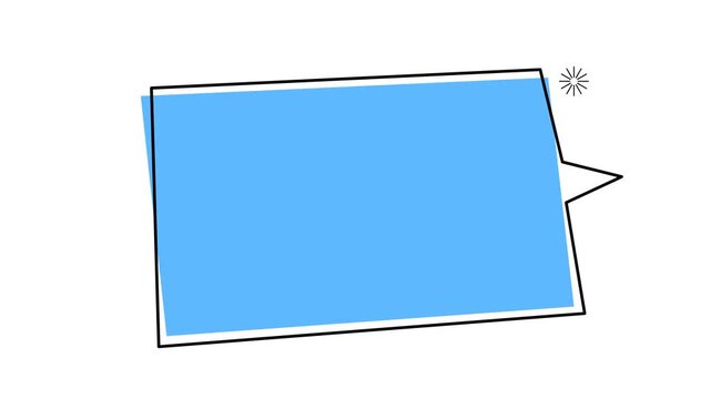 Minimalist light blue rectangular shape on white background motion graphics footage