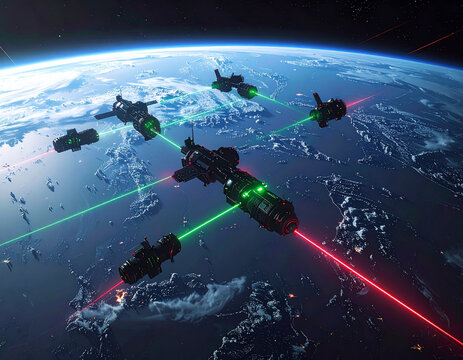 Global orbital network connecting continents