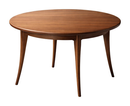 PNG Elegant round wooden table