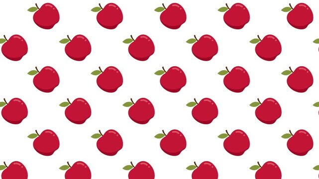Red apple fruit pattern design vector illustration isolated white background graphic template packaging wallpaper texture backdrop