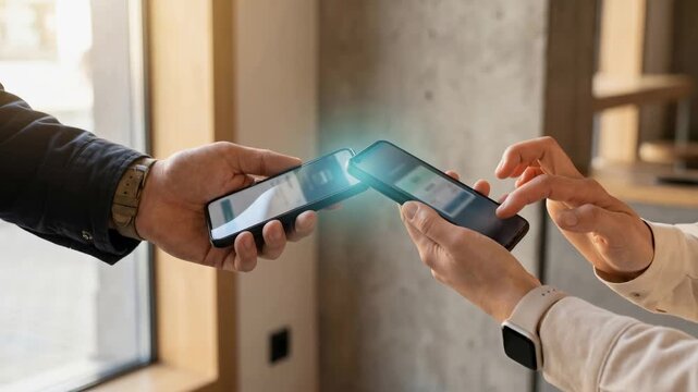 Peer to peer NFC transfer smartphone mobile nfc transfer peer scan