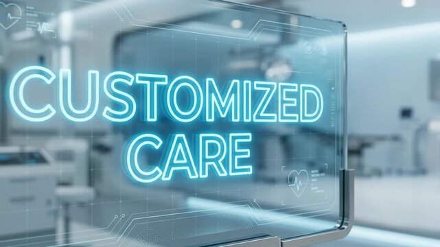 Personalized medicine ai customized care healthcare interface in modern clinic digital health technology support innovation