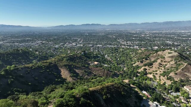 San Fernando Valley Aerial Shot of Sherman Village from Beverly Hills L