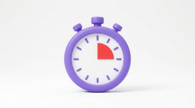 3d rendering of a timer illustration isolated on a white background.