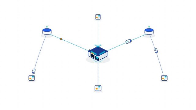 Central Fulfillment Hub and Distributed Regional Logistics Network Animation